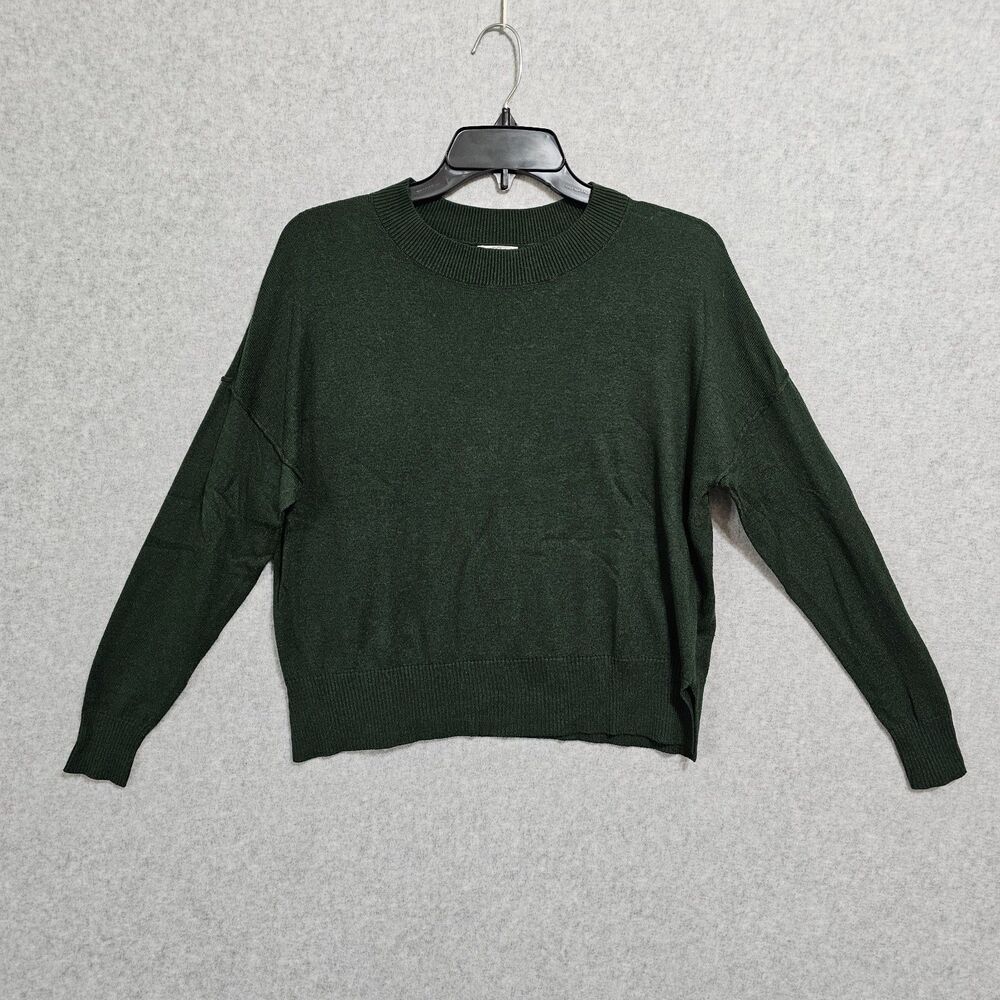 BP Nordstrom Green Sweater Size XS Long Sleeve Knit Crew Neck
